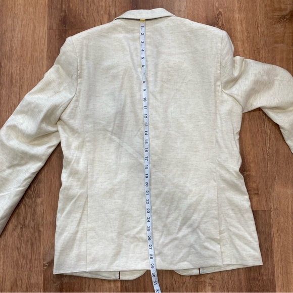 PJ Paul Jones Mens Linen Blend Blazer Sport Coat Jacket Cream Size Large - Picture 6 of 15